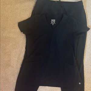 Black moisture wicking scrubs